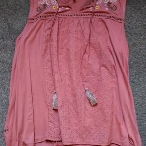 Nwot Artesia salmon boho hippie gypsy tank top xl